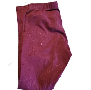 💗 NEW! Burgundy THERABOUTS GLITTER Leggings, Sparkly Pants, Girls